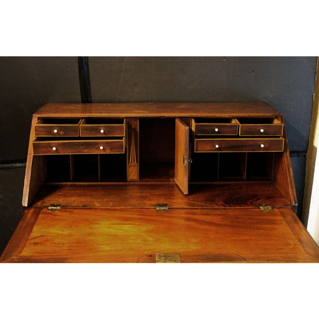 Circa 1780-1800 George III Slant Front Bureau or Desk For Sale - Image 4 of 10
