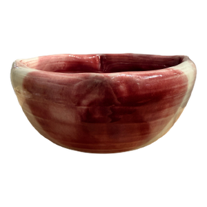 Ben Owen III Stoneware Vessel | Vintage American Pottery | Oxblood & White Glaze