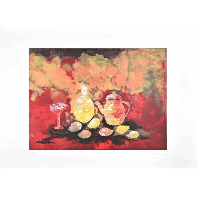 Contemporary José Guevara, Still Life, Original Lithograph, Late 20th-Century For Sale - Image 3 of 3