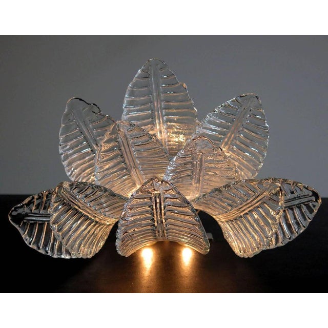 Italian Felci Leaf Sconces in the style of Barovier & Toso, Set of 2 For Sale - Image 4 of 7