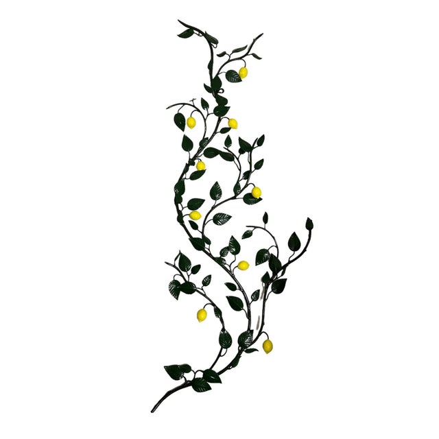 Realism Antique Italian Iron Work Lemon Tree Wall Art For Sale - Image 3 of 5