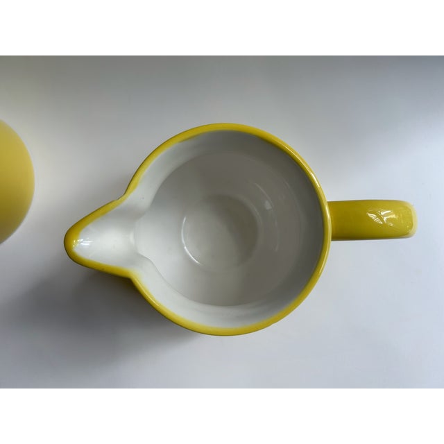 Savoir Vivre Yellow Ceramic Sugar & Creamer Set, 1980's For Sale - Image 11 of 18