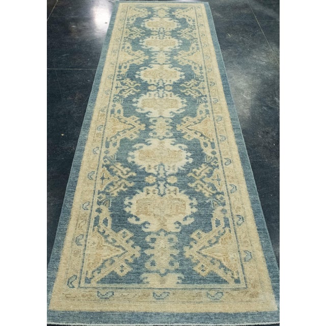 Turkish Oushak Runner Rug 2'11" x 10'1" #17608 Explore a curated collection of hallway runners, wool rugs, and handmade...