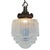 Art Deco Copper Acanthus Leaf Pendant Light W Skyscraper Cobalt Blue Glass Shade For Sale - Image 4 of 9
