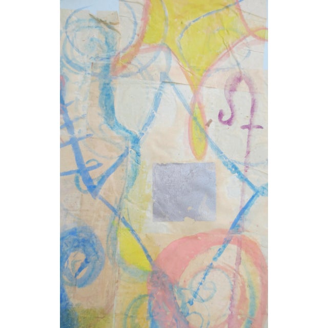 1980s Collage of Mid-Century Modernist Painting For Sale - Image 5 of 10