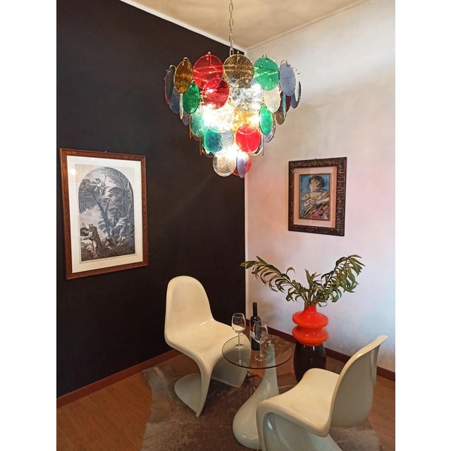 Vintage Space Age Murano Chandelier, 1990 For Sale - Image 4 of 18