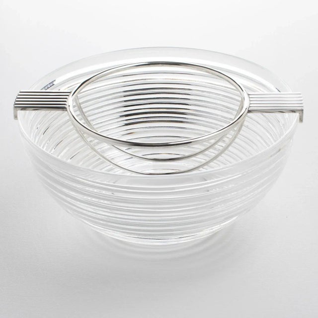 Riedel Mesa Italy Silver Plate and Crystal Caviar Bowl Dish Server For Sale - Image 9 of 13