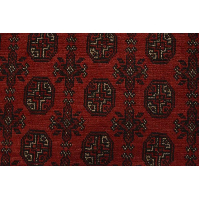 Turkmen Rug 9’11” X 12’10” Red Wool Vintage Tribal Hand-Knotted Carpet For Sale - Image 10 of 14