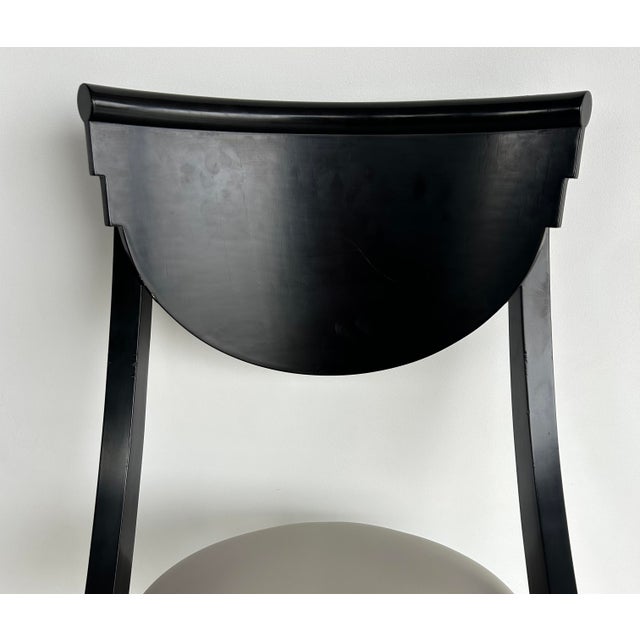 Modern Late 20th Century Attributed to Pietro Constantini Italian Regency Klism Os Dining Chairs, Set of 6 For Sale - Image 3 of 9