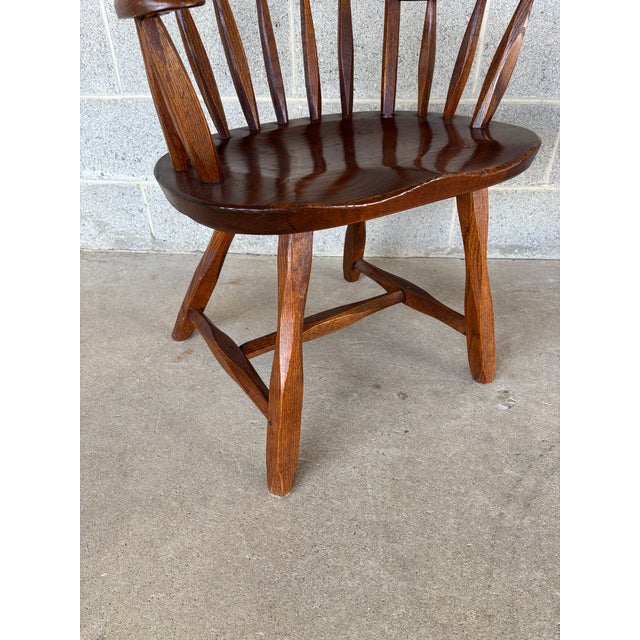 Hunt Country Furniture Oak & Pine Dining Captains Chairs - A Pair For Sale In Philadelphia - Image 6 of 12