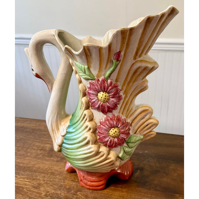 Mid 19th Century Majolica Swan Vase For Sale - Image 12 of 12