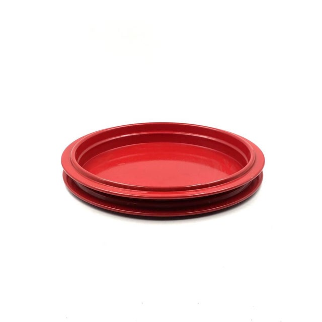 Red Centerpiece / Tray by Gianfranco Frattini, Italy, 1970s For Sale - Image 14 of 17