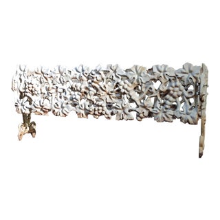 Victorian Style Cast Iron Rectangular Planter Grape Vines Motif French Look 1950's For Sale