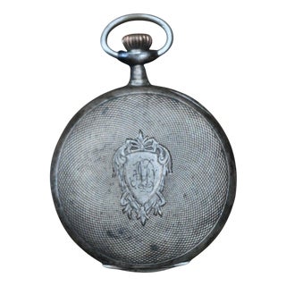 Mens Pocket Watch in Silver from Omega For Sale
