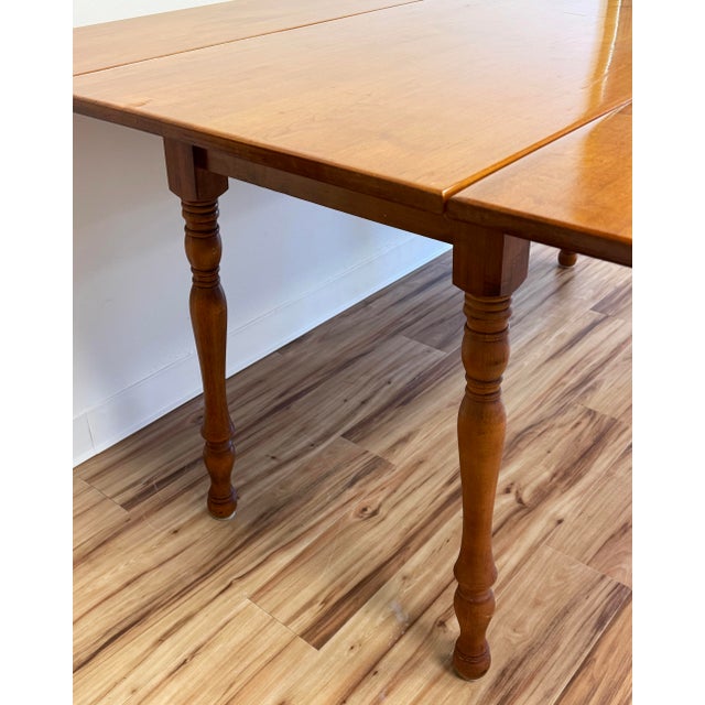 Brown Vintage Farmhouse Style Wood Harvest Table For Sale - Image 8 of 10