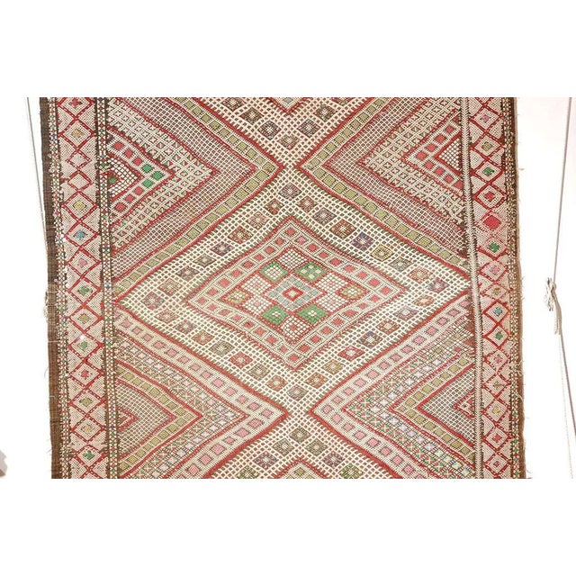 Mid 20th Century 1960s Vintage Tuareg Moroccan Tribal Runner Rug For Sale - Image 5 of 13
