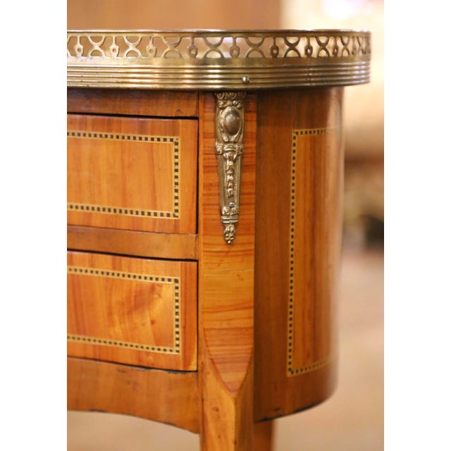 Pair of Early 20th Century French Louis XV Style Cherry Side Tables For Sale - Image 11 of 16