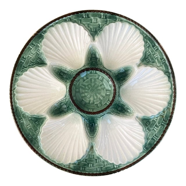 French Longchamp Style Oyster Plate For Sale
