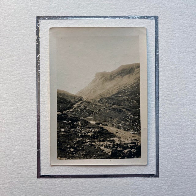 Unknown Artist, 1921 Mountain Landscape Initialed on verso with inscription, and dated 1921. Color photograph, mounted in...
