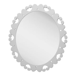 Fleur Home Garden District Satsuma Oval Mirror in Graytint, 26x31 For Sale