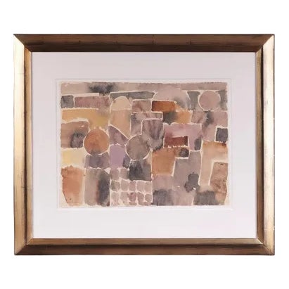 Eduard Bargheer, Southern Garden, Watercolour Drawing, Framed For Sale