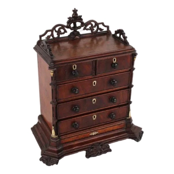 Antique Salesman Sample Mahogany Chest of Drawers For Sale