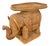 Vintage Rattan Elephant Side Table For Sale