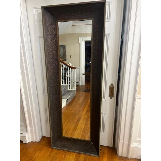 2000s Arhaus Large Copper Mirror Chairish