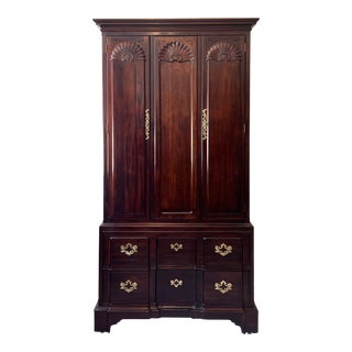 Henredon Folio Fourteen Mahogany Blockfront Armoire For Sale
