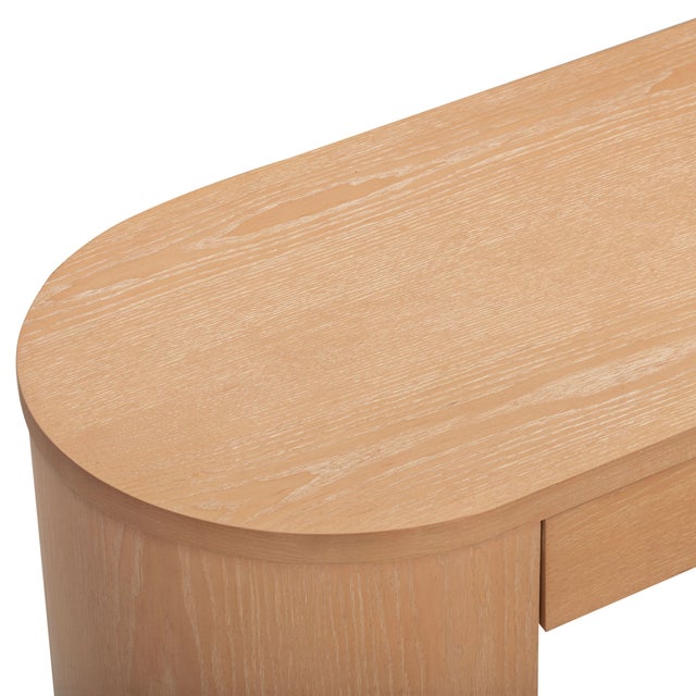 Marlow Natural Wood Writing Desk For Sale - Image 9 of 11