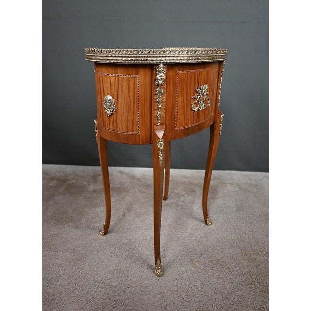 Small Transition Marquetry Coffee Table, 1940 For Sale - Image 13 of 18