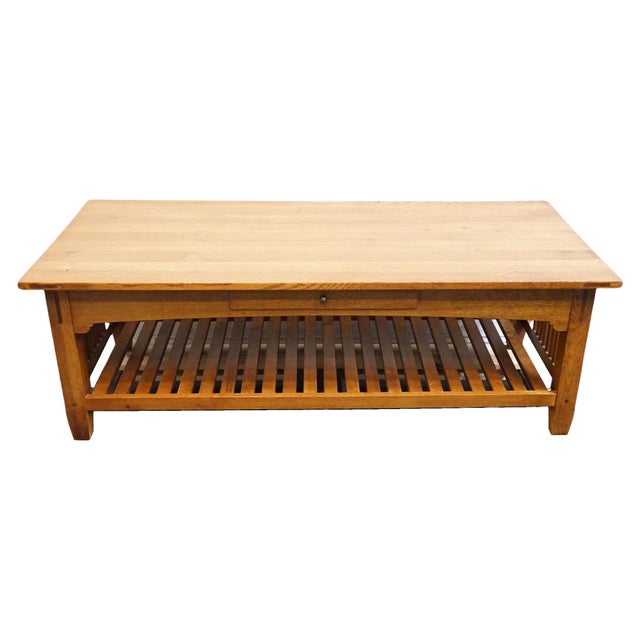 Mission Lexington Furniture Bob Timberlake Arts and Crafts Collection Mission Style 58" Accent Coffee Table 0722-944 For Sale - Image 3 of 12