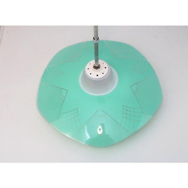 Mid-Century Modern Glass Pendant Lamp, Austria, 1950s For Sale - Image 3 of 8