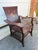 Antique American Empire Style Bentwood & Spindle Floral Hand Painted Back Library Armchair For Sale - Image 17 of 18