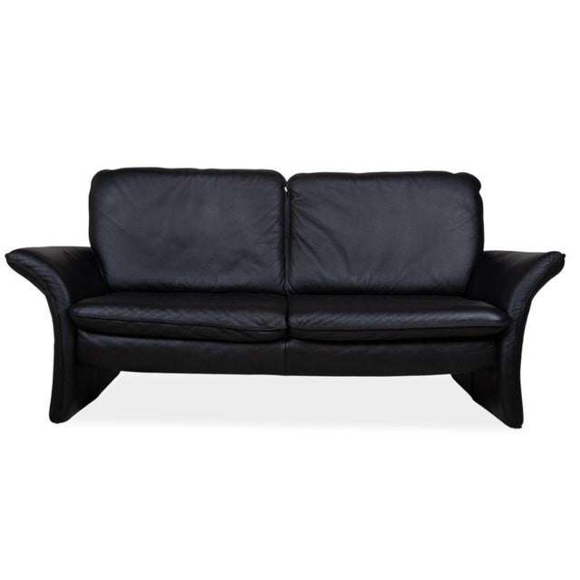 Three-Seater Sofa in Black Leather from Musterring For Sale - Image 11 of 11