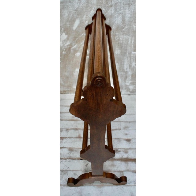 Large Victorian Oak Towel Rail, 1890s For Sale - Image 6 of 11