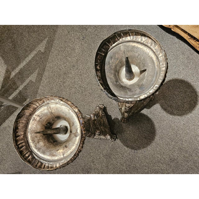 Antique Spanish Candlesticks- a Pair For Sale - Image 11 of 11