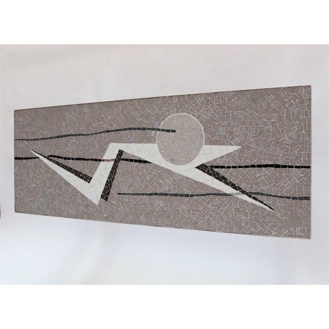Mid-Century Mosaic Coffee Table with Abstract Pattern and Chrome Base, 1970s For Sale - Image 4 of 16