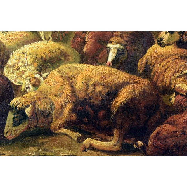 Landscape with Herds, 20th Century, Oil on Canvas For Sale - Image 4 of 9