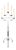 Large Wrought Iron Church Chandelier for 5 Candles For Sale