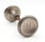 Vintage Art Deco style door knob set made of brass with a nickel finish. The knob has a concave center. Priced as two door...