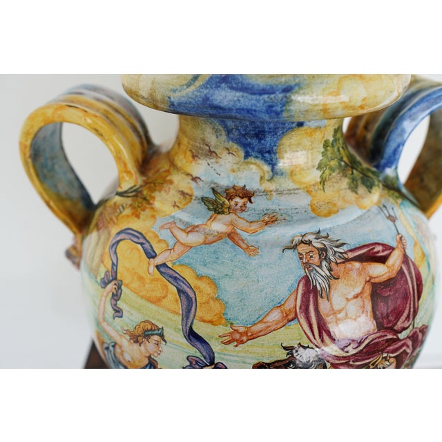 Vintage Ceramic Classical Decorative Vase For Sale - Image 12 of 14