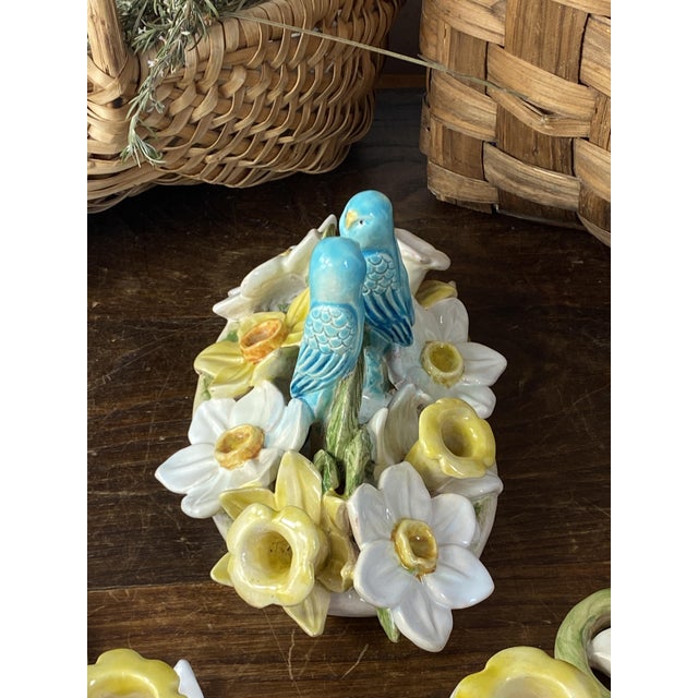 1950s Earthenware Centerpiece and Two Candlesticks, 1950s, Set of 3 For Sale - Image 5 of 18