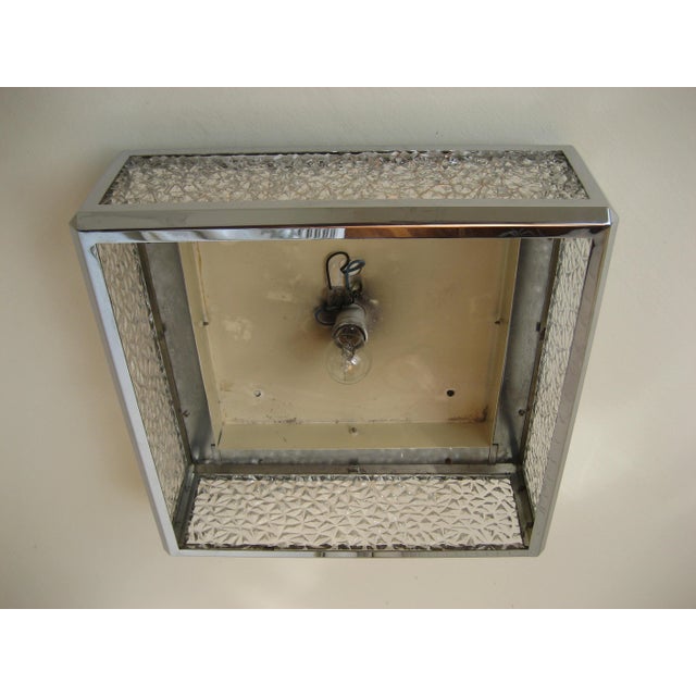 Vintage Ceiling Lamp with Plastic Sheets in Chomed Profiles, 1970s For Sale - Image 12 of 15