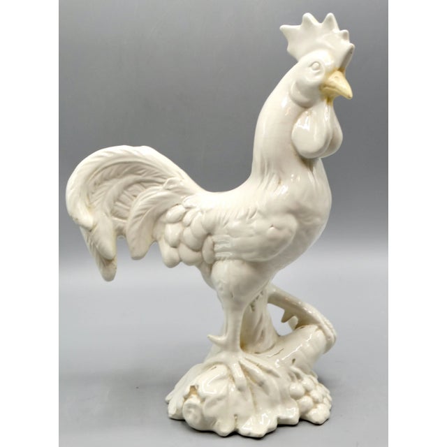 White Italian Blanc De Chine Rooster Figurine For Sale - Image 8 of 12