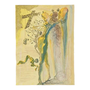 1960 Salvador Dali the Divine Comedy Woodcut, L'éclat Des Corps Glorieux