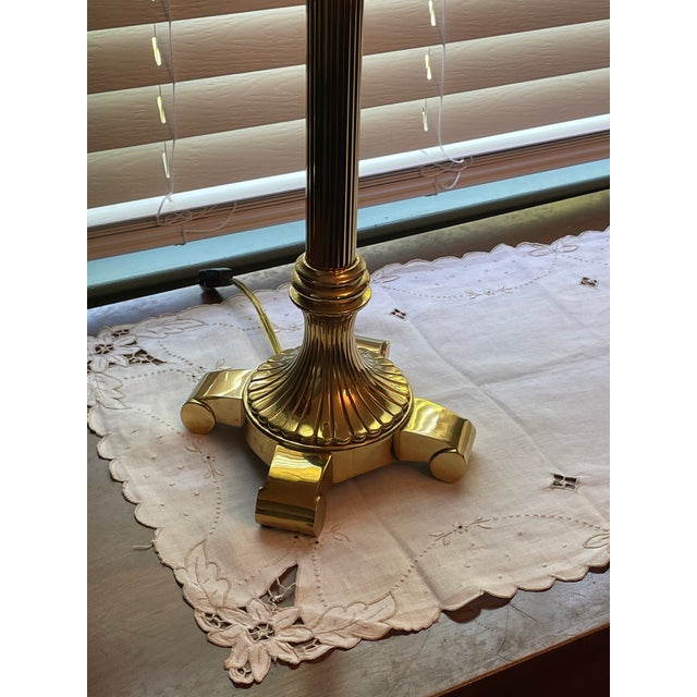 Vintage Waterford Crystal 35" Pineapple Hospitality Buffet Lamp - Brass (Model Lbu35a) For Sale - Image 12 of 15
