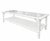 Vintage faux-bamboo coffee table featuring a two-panel inset glass top, bamboo-inspired detailing, and a generous lower...