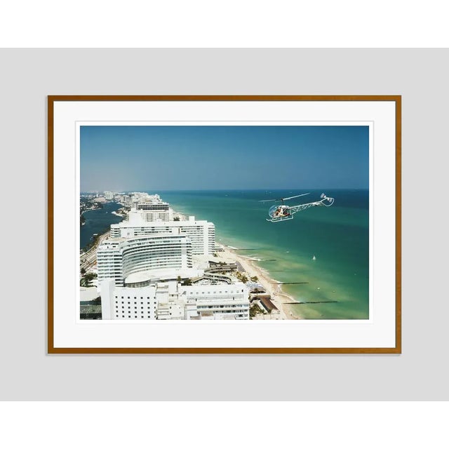 Modern Aerial Miami Beach 1972 by Slim Aarons Framed C-Print For Sale - Image 3 of 3
