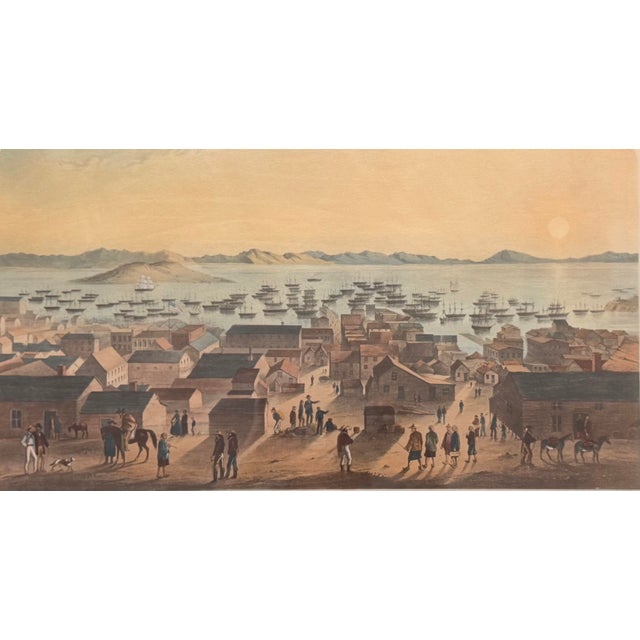 1851 Chromolithograph of Francis Samuel “Frank” Marryat’s sketch of Gold Rush San Francisco, titled “San Francisco.”...